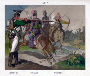 Żołnierze rosyjscy z 1813 r. XIX w. autorstwa Unbekannt