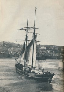 Żeglując do portu Newlyn, Isabella, dwumasztowy szkuner typu Lancashire, 1937 autorstwa Unbekannt