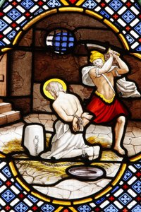 Katedra Saint-Corentin (Saint Corentin), Quimper Witraże: śmierć Jana Chrzciciela, Quimper, Francja autorstwa Unbekannt