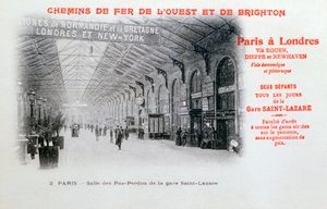 Stacja St. Lazare, Paryż, ok. 1900 autorstwa Unbekannt