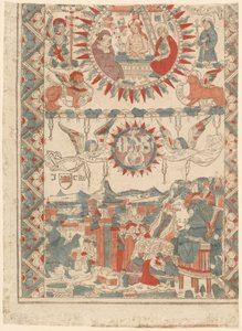 Św. Bonawentura przybywający i głoszący kazanie w Lyonie, 1480-1490. autorstwa Unbekannt
