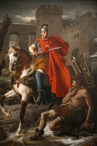 Obraz katedry Saint Gatien (Saint-Gatien): Święty Marcin dzielący swój płaszcz, Tours, Francja autorstwa Unbekannt