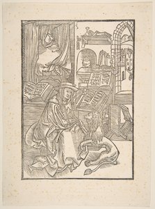 Święty Hieronim wyrywający cierń z lwiej stopy, Lyons, 1508 kopia.n.d. autorstwa Unbekannt
