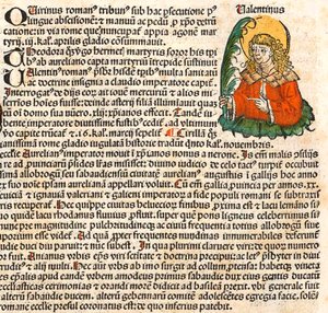 Święty Walenty z Kroniki Norymberskiej, 1493 autorstwa Unbekannt