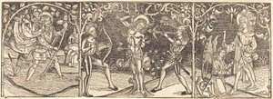 Święci Krzysztof, Sebastian i Roche, c. 1495. autorstwa Unbekannt