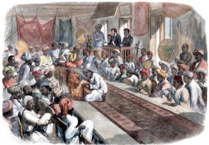 Sprzedaż w Kalkucie cennych prezentów rządowych i klejnotów Lucknow, 1860 autorstwa Unbekannt