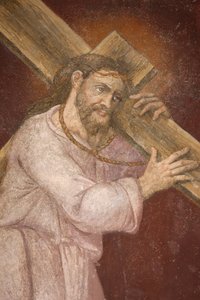 Kościół San Jeronimo. Jezus niosący krzyż Madryt Hiszpania autorstwa Unbekannt