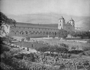 Misja Santa Barbara, Kalifornia, ok. 1897 r. autorstwa Unbekannt