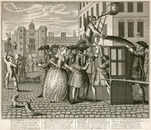 Rycina satyryczna przedstawiająca Pałac św. Jakuba, Londyn, 1740 autorstwa Unbekannt