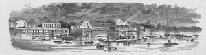 Scena w Baton Rouge podczas powodzi 1874, 1883 autorstwa Unbekannt