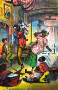 Scena z Harriet Beecher Stowes Chata wuja Tomsa, ok. 1870 r. autorstwa Unbekannt