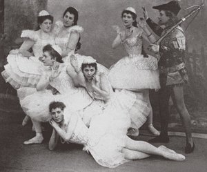 Scena z Baletowego Jeziora Łabędziego, Teatr Maryjski. 1895 autorstwa Unbekannt