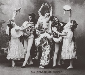 Scena z Baletowego Jeziora Łabędziego, Teatr Maryjski. 1895 autorstwa Unbekannt