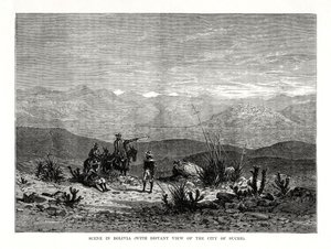 Scena w Boliwii, 1877 autorstwa Unbekannt