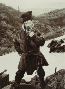 Szwecja. Nasiona do palenia fajki z typowym nakryciem głowy. około 1900 autorstwa Unbekannt