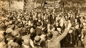 Szkockie marsze, protesty Means Test, Hyde Park, Londyn, 1932, 1933. autorstwa Unbekannt