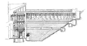 Sekcja Teatru Gallo Roman w Orange, Prowansja, Francja, 1895 autorstwa Unbekannt