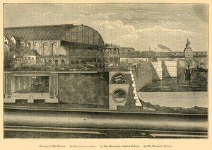Odcinek nabrzeża Tamizy, 1867, c1876. autorstwa Unbekannt
