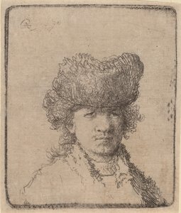 Autoportret w futrzanej czapce, 1630. autorstwa Unbekannt