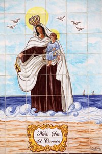 Panel mozaikowy Señora del Carmen Malagaæ æEspagne autorstwa Unbekannt
