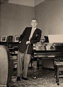 Siergiej Rachmaninow w Willi Senar, 1939. autorstwa Unbekannt
