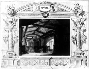 Scenografia do Mozarta Don Giovanniego, 1875 autorstwa Unbekannt