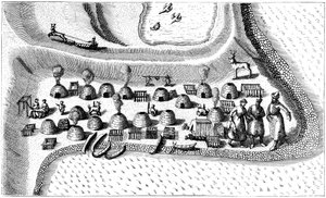 Osada w rosyjskiej Laponii, 1594 autorstwa Unbekannt