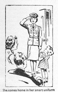 Wraca do domu w eleganckim mundurze, 1940 autorstwa Unbekannt