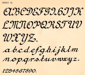 Arkusz 12, z teki alfabetów, 1929 autorstwa Unbekannt