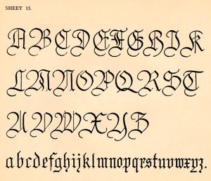 Arkusz 15, z teki alfabetów, 1929 autorstwa Unbekannt