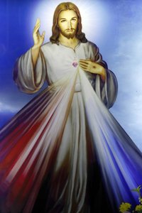 Sklep sprzedający przedmioty religijne chrześcijańskie. Jezu Miłosierny, ufam Tobie. Miasto Ho Chi Minh. Wietnam autorstwa Unbekannt