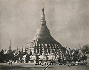 Pagoda Szwedagon, Rangun, 1900. autorstwa Unbekannt