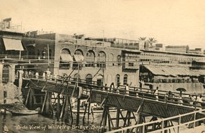 Widok z boku na most Whiteley Bridge, Basra, c1918-c1939. autorstwa Unbekannt