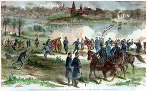 Oblężenie Fredericksburga w Wirginii, wojna secesyjna, ok. 1864–1865 r. autorstwa Unbekannt