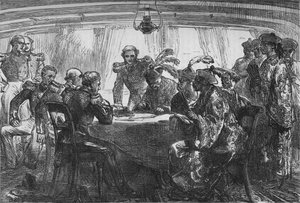 Podpisanie traktatu z Nankinu, ok. 1880 r. autorstwa Unbekannt