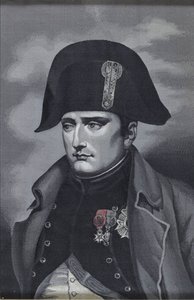 Jedwabny portret cesarza Napoleona I Bonaparte 1769-1821 autorstwa Unbekannt
