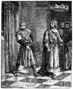 Szymon de Montfort kłócący się z Henrykiem III, 1257, ok. 1880 autorstwa Unbekannt