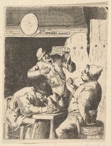 Piosenkarka stojąca między dwoma palaczami, 1610-85. autorstwa Unbekannt