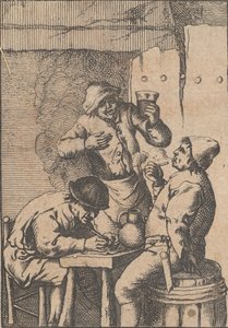 Piosenkarka stojąca między dwoma palaczami, 1610-85. autorstwa Unbekannt