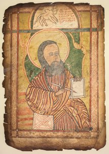Pojedynczy kartek ewangeliarza z portretem św. 1440-1480. autorstwa Unbekannt