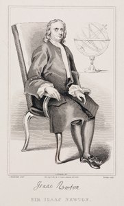 Sir Isaac Newton, angielski matematyk i fizyk, ok. 1725 r autorstwa Unbekannt
