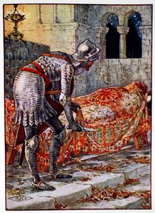 „Sir Lancelot w niebezpiecznej kaplicy”, 1911 autorstwa Unbekannt