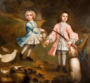 Sir Lister i Sir Charles Holte jako chłopcy, 1750. autorstwa Unbekannt