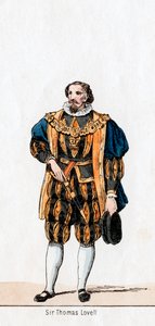 Sir Thomas Lovell, projekt kostiumów do sztuki Szekspira, Henryk VIII, XIX w. autorstwa Unbekannt