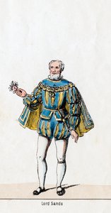 Sir William Sands, projekt kostiumu do sztuki Szekspira, Henryk VIII, XIX w. autorstwa Unbekannt