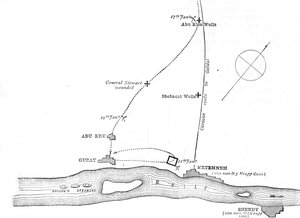 Szkic-Mapa ruchów z 17-21 stycznia 1885, c1885 autorstwa Unbekannt