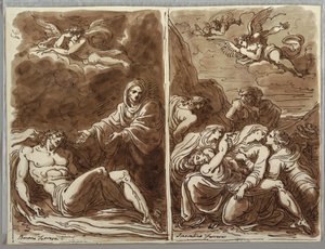 Sketchbook Folio, Lament nad ciałem autorstwa Unbekannt