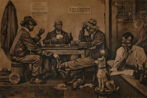 Skórowanie Baranka, ok. 1910 r. autorstwa Unbekannt
