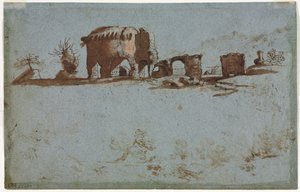 Mała grupa ruin rzymskich, ok. 1930 r. 1650. autorstwa Unbekannt