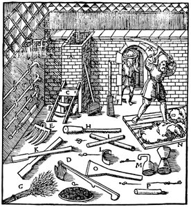 Wytop rud złota, srebra, miedzi i ołowiu, 1556 autorstwa Unbekannt